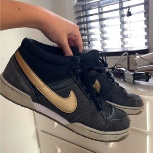 Nike Black and Gold Sneakers